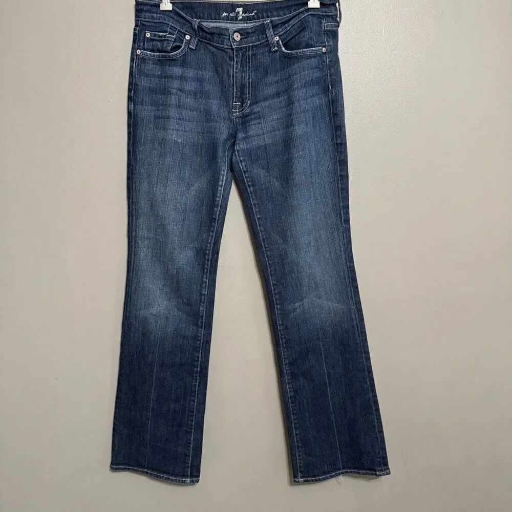 7 for all mankind boot cut dark wash jeans size 31